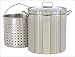 Bayou Classic 1136 36-Qt. Fryer- Steamer with Lid and Basket - Stainless
