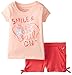 Nautica Girls' Graphic Tee and Bow Short Set