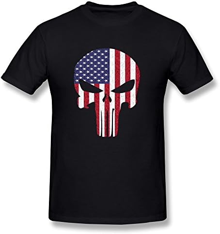 Men's Cool Graphic Design The Punisher Cotton Tee Shirt XL Black