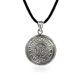 Eve's Addiction Sterling Silver Aztec Calendar Pendant