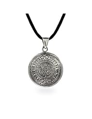 Sterling Silver Aztec Calendar Pendant