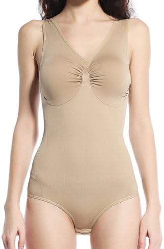 Franato Women's Brief Body Shaper Tummy Torso Back Slimmer Shapewear Bodysuit