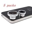 (5 Packs) 3 in 1 Camera Lens Kit for Apple iPhone 4 4S iPad (Fish Eye Lens, Wide Angle + Micro Lens)