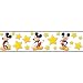 Imperial Disney Home DF059291B Mickey Stars Border, Yellow, 5.25-Inch Wide