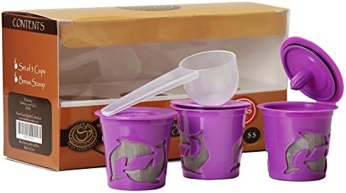 MochAroma Reusable K-cups for Keurig 2.0 - Compatible with K1.0, K200, K300, K400, K500 Series Brewer System. Set of 3 Premium Coffee Refillable K cup or Tea Filter Pods