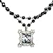 Black Czech Necklace & Bird & Berries title=