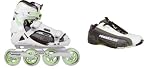 Powerslide Blade & Walk 3 Pure - Rollers - Femme - Noir/blanc/vert