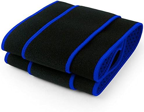 Sports Authority Waist Trimmer , Adjustable Slim Body Shaping Waist Trainer and Weight Loss Belt Durable and Comfortable Ab Belt for Women and Men (BLUE)