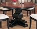 Kitchen & Housewares : Brown And Black Round Top Dining Table