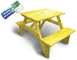 Lohasrus Kids Patio Picnic Table 15013 - Non-toxic Stained Fir, for ages 2 to 5, 1 seated each side, Free Drawing Book