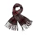 100% Wool Men's Winter Plaid Tassels Ends Long Scarf-Various Colors