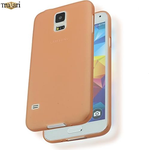 Ultra Thin Slim Sleek Translucent Frosted Matte Samsung Galaxy S5 Phone Case Wrap Protective Cover Phone Case - Bright Tangerine Orange