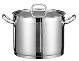 IMAGE OF ELO 65628 Profi Cristal Extra Thick Stainless Stee Extra Thick Tri Ply Bottom 12-Quart Stock Pot with Lid