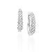 Sterling Silver 1 ct. Cubic Zirconia "Journey of Love" Huggie Earrings