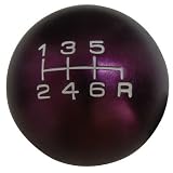 10x1.25mm Thread 6 speed JDM Round Ball Shift Knob in Purple Billet Aluminum for... by VMS Racing
