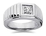 0.35 CTW Men's Diamond Ring in Platinum