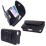 PCMICROSTORE Brand Apple iPhone PDA Premium Black Leather Wallet Carrying C ....