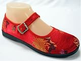 Womens Geisha Costume Satin Mary Janes Chinese Shoes