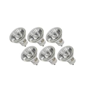 Triangle Bulbs (6) Bulbs, GU10 Halogen Bulb 120V 50W GU10 Halogen Light Bulb, 120 Volt 50 Watt GU10 Halogen Bulb Lamp