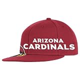 NFL Men's Arizona Cardinals End Zone Flat Visor Flex Hat - Tw78Z (Red, Small/Medium)