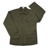 Vintage Olive Drab Rip Stop Vietnam Fatigue Shirt