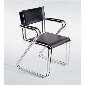 Euro Style 03156 Lisa Leather Stacking Chair Black Chrome 4 Pack by Euro Style