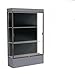 Edge Series Floor Display Case Case Backing: Black, Base Color: Carbon Mesh, Frame Color: Dark Bronze