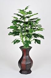 Artificial Split Philo in Rattan Planter