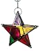 Moroccan Multi-Coloured Glass Star Tealight Lantern