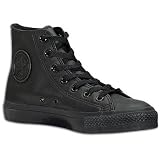 Converse - Converse Chuck Taylor All Star Shoes (1T405) Leather Hi Top Black Monochrome