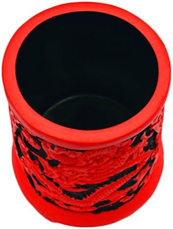 Hu Tongfang Carved Lacquer Brush Pot Go Abroad Gift Business Gifts Beijing Commemorative Lacquer Antique Carved Lacquerware Furnishing Articles