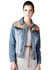 Limited Collection Pure Cotton Embroidered Denim Jacket