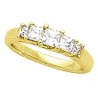 14K Yellow Gold Diamond Five-Stone Anniversary Band - 1.00 Ct.
