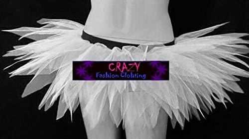 White Seven 7 Layer Tutu Skirt Neon Clubwear Dress Fancy Prom Halloween Christmas