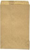 100 Natural Kraft Merchandise Bags, 5"x7-1/2", No Gusset