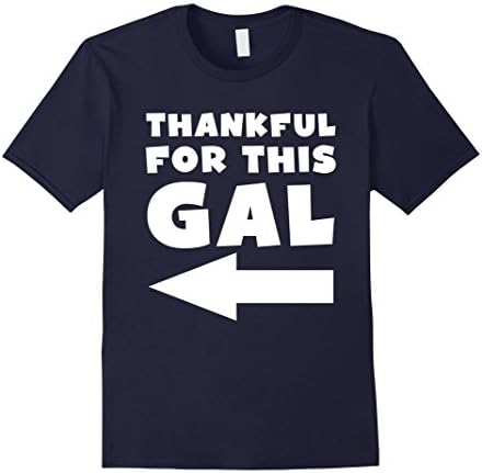Men's Thankful For This Gal Thanksgiving Couple Pair Arrow Shirt 2XL Navy