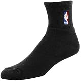 Black NBA Logoman 10-13 Quarter Socks