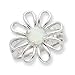 Sterling Silver Opal Flower Fashion Ring title=