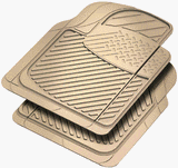 2PC BLK TRUCK FLOOR MAT (Rubber Queen 7090-1)