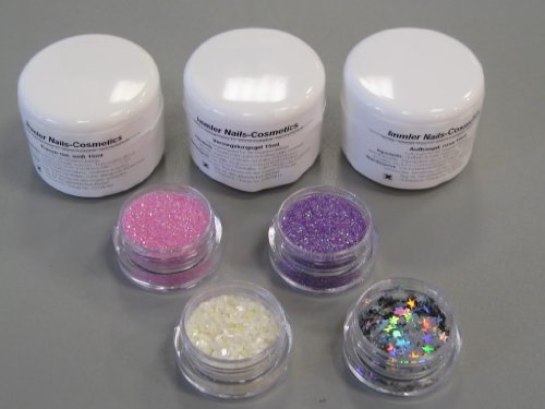 45ml UV-Gelset Haft/Aufbau klar/French weiss + 4 Dosen Nailart Preisvergleich