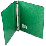 ACCO Presstex 1 Inch Ring Binder, 8.5 x 11 Inch Sheet Size, Dark Green (A7038616A)