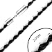 Urban Male Mens Plated Leather Chain 18" White/Black 4mm