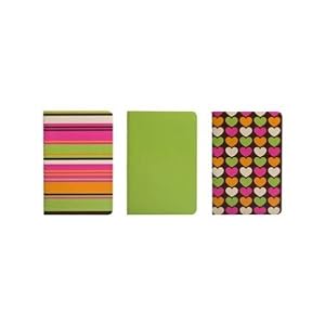Ellis Collection Hearts Folio Journals Set of 3, 3.5 x 5.5