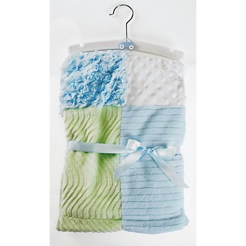 Baby Essentials Blue & Green Baby Blanket BLUE/GREEN