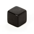 19mm d6 Opaque square-edged blank dice, black