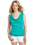 Three Dots Womens Sleeveless Cowl Neck Shirt