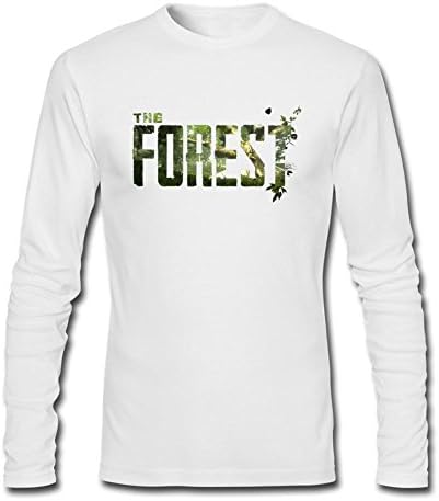 WEREXC Design Long-Sleeves tshirt for Men 100% Cotton-the Forest Logo White XXL
