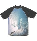 After Party Mens Wave Short Sleeve Surf Rashguard with UV Protection