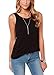 Ssyiz Women's O Neck Backless Sexy Black Short T Shirt Casual Tank Top