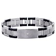 Tungsten 0.05 ct. Diamond Black Tone Men's Tennis Bracelet
